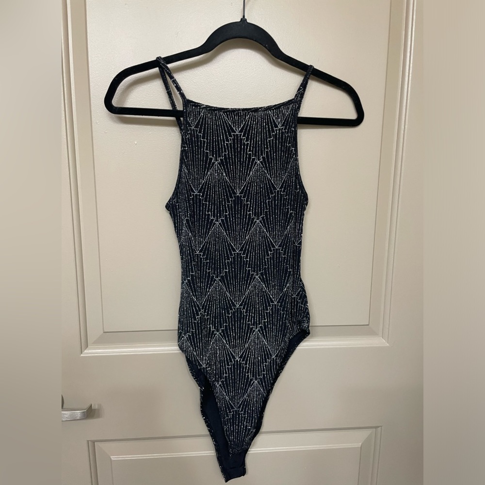 Sparkly high neck bodysuit